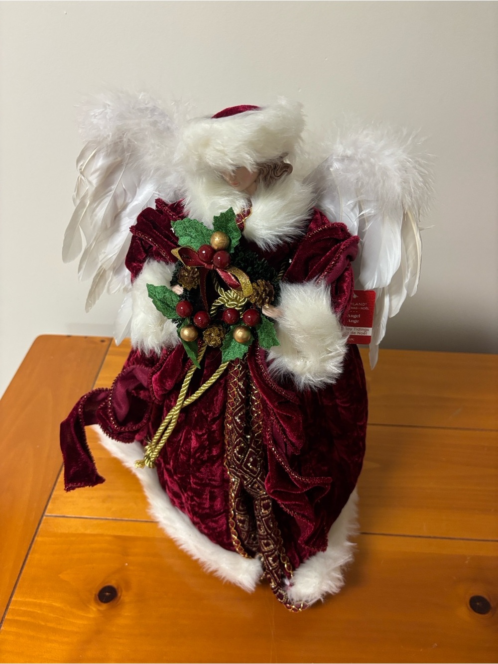 Red Velvet Angel Tree Topper